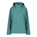 Vorderansicht Damen Ripstop Regenjacke Zip Hood in Agave
