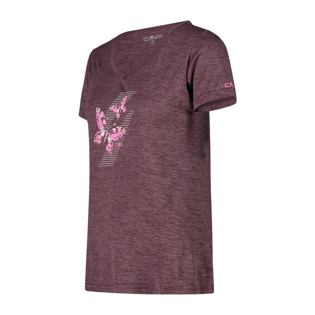 CMP Damen Shirt Light Jersey Print Shirt 39T6136 plum meliert