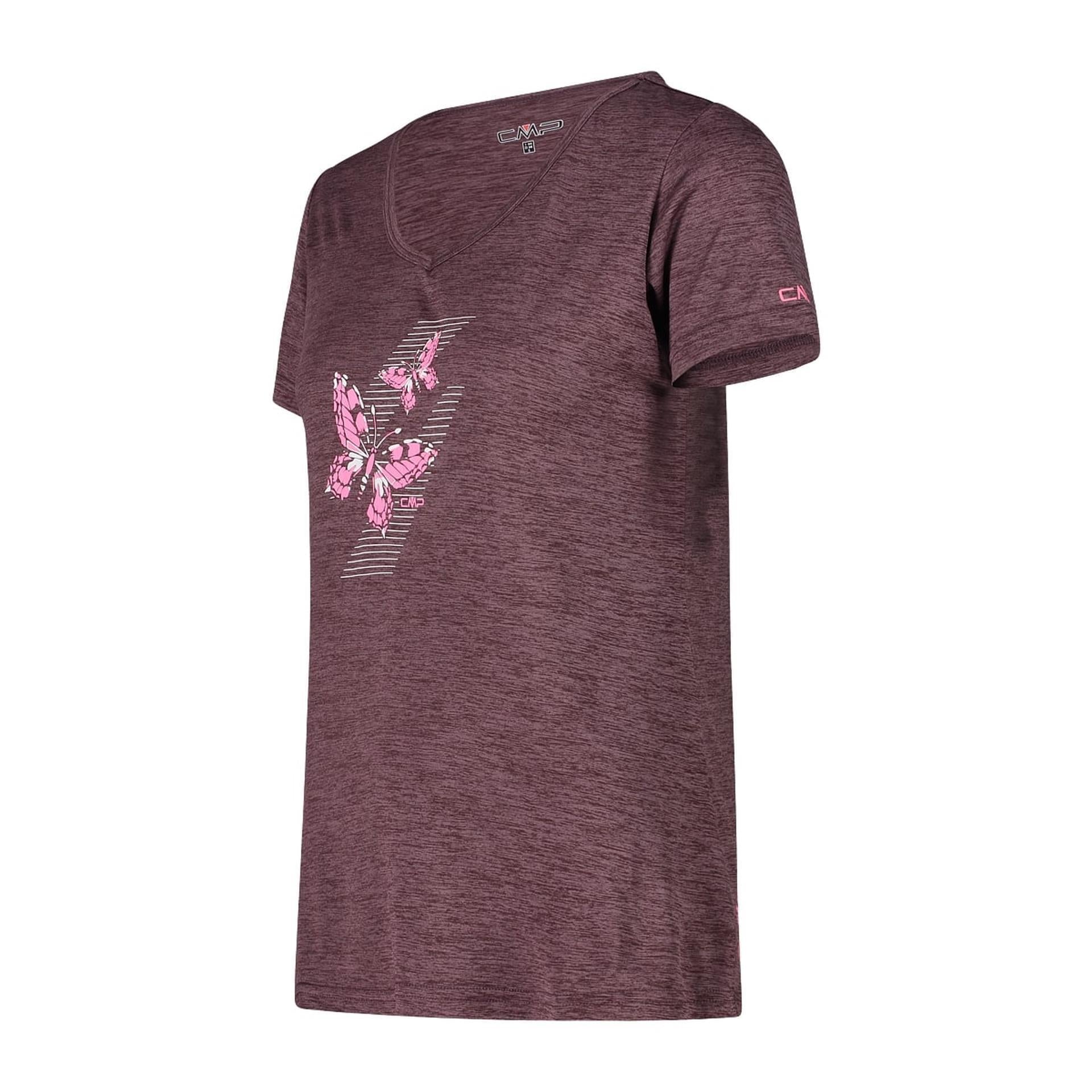 CMP Damen Shirt Light Jersey Print Shirt 39T6136 plum meliert