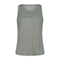Damen Melange Top salvia – Vorderansicht mit Rundhalsausschnitt und sportlichem Schnitt
