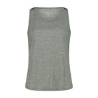 Damen Melange Top salvia – Vorderansicht mit Rundhalsausschnitt und sportlichem Schnitt