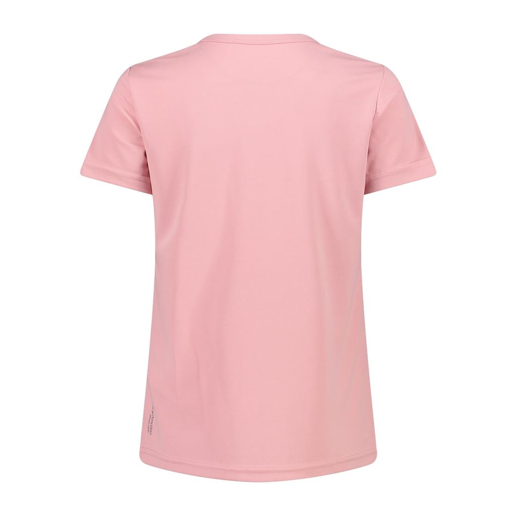 Rückseite des atmungsaktiven Damen T-Shirts in rose