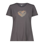 Vorderansicht Damen T-Shirt Piqué Terra mit Print