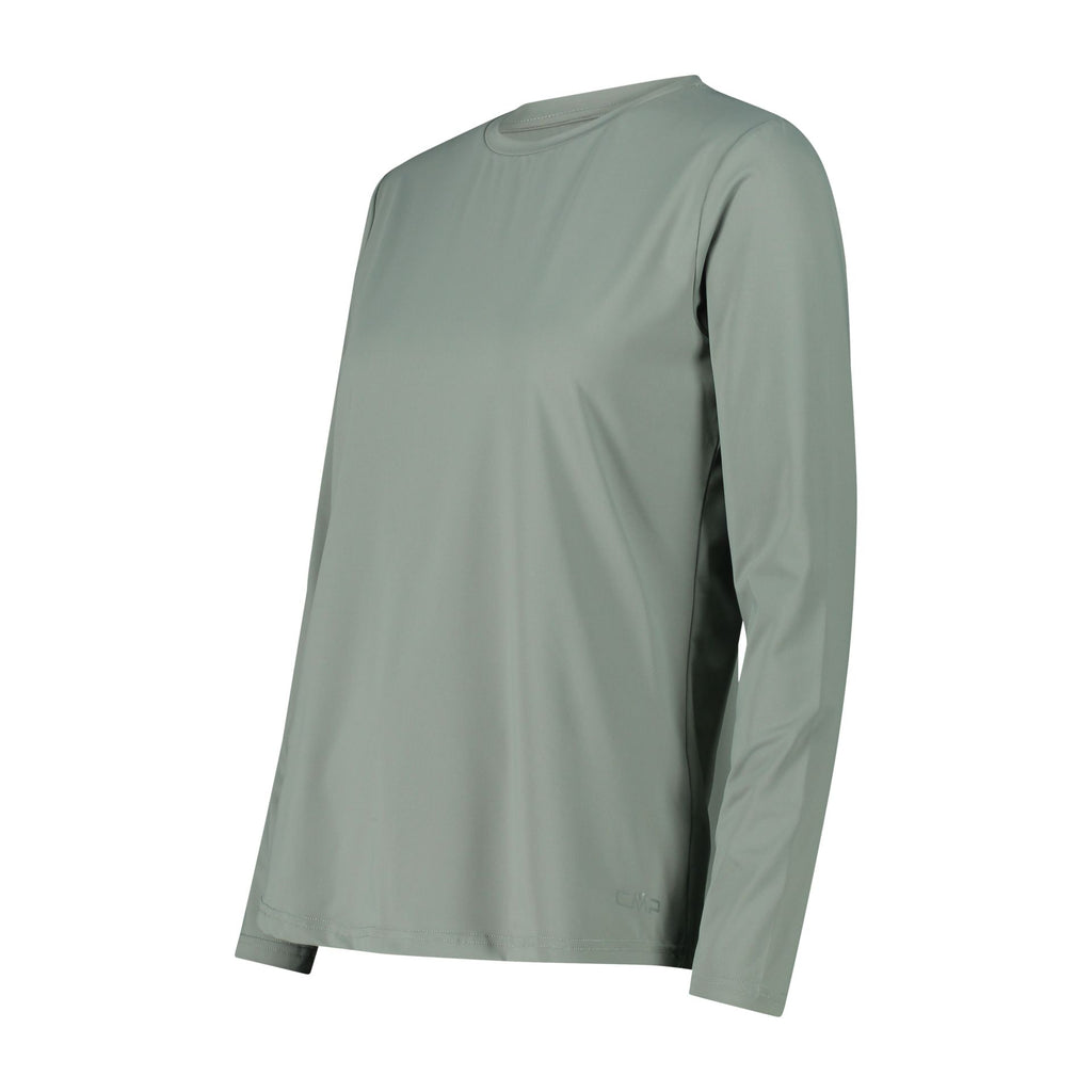 Seitenansicht elastisches Damen Athleisure Longsleeve Mineral