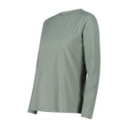 Seitenansicht elastisches Damen Athleisure Longsleeve Mineral