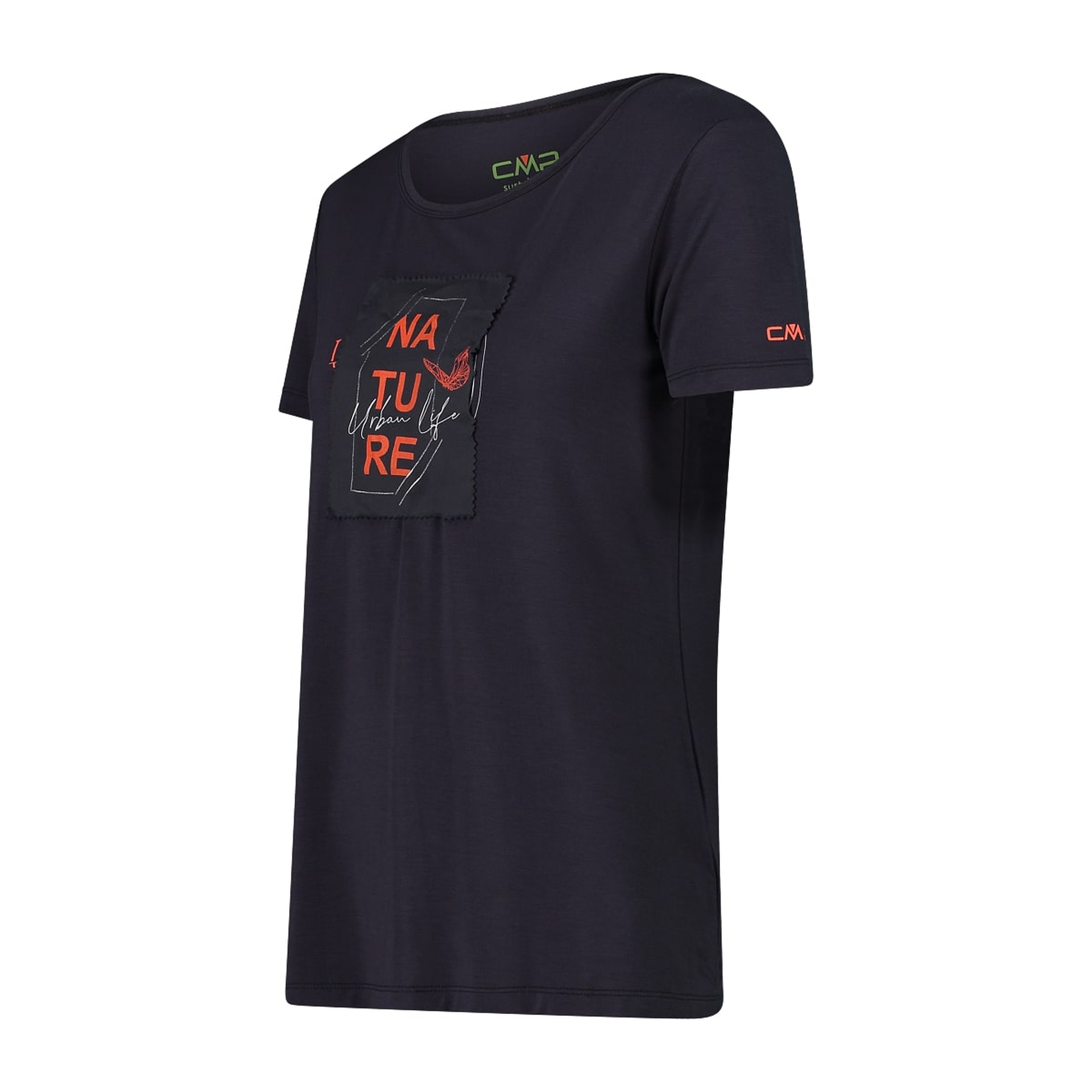 Seitliche Ansicht der sportlichen Damenjacke mit elastischen Abschlüssen und funktionellem Schnitt