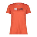 Damen Merino T-Shirt in bitter red – Vorderansicht mit Rundhalsausschnitt