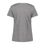 Rückansicht des funktionellen Damen T-Shirts mit Merinowolle