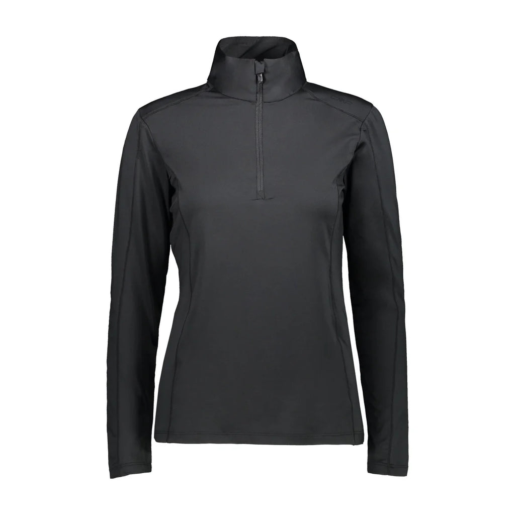 Vorderansicht Damen Softech Fleece Longsleeve mit Zip-Kragen