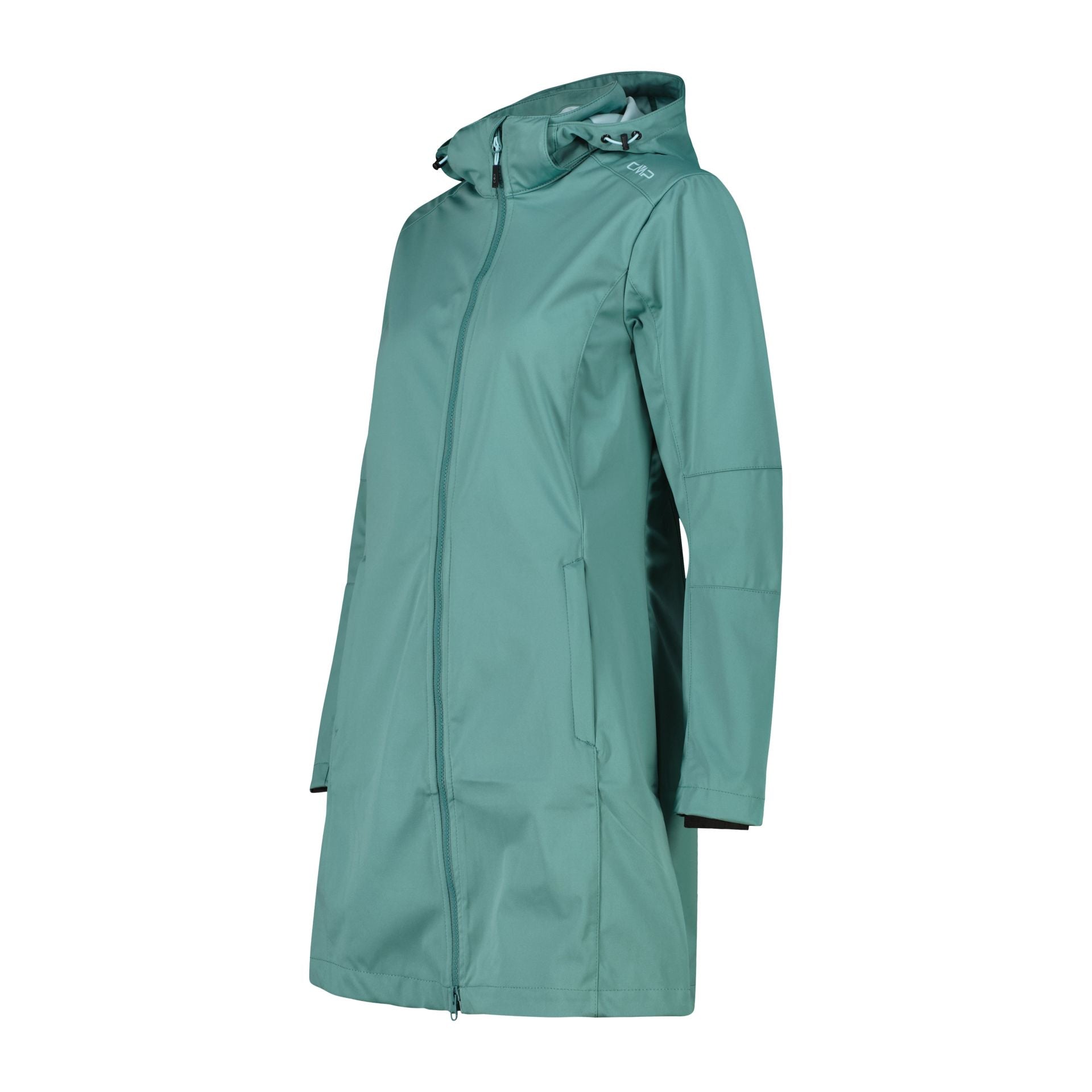 Seitenansicht Damen Softshell Parka Agave Regular Fit Outdoor
