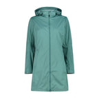 Vorderansicht Damen Softshell Parka Agave mit Kapuze
