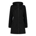 Vorderansicht Damen Softshell Parka Nero mit Kapuze

