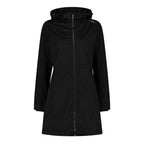 Vorderansicht Damen Softshell Parka Nero mit Kapuze
