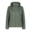 CMP Damen Softshelljacke darker jade – Vorderansicht mit Kapuze