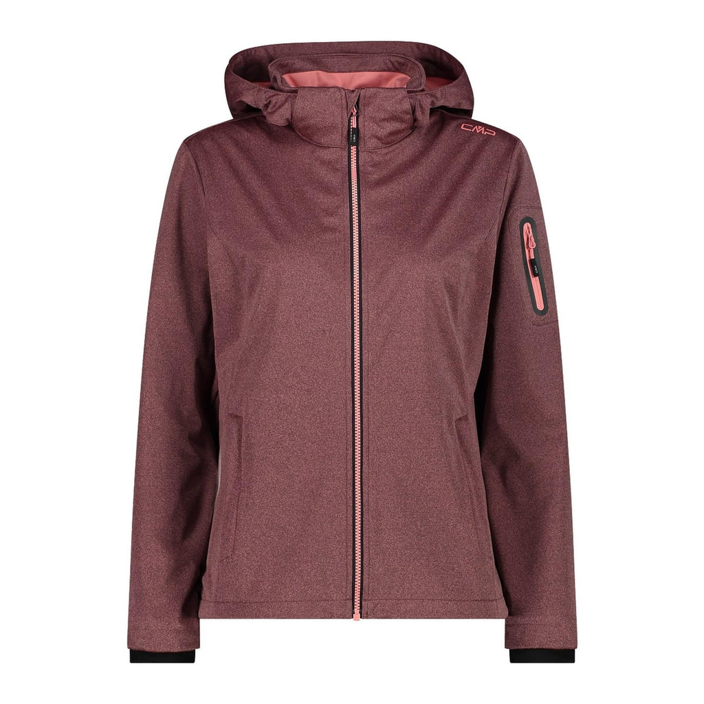 Damen Softshelljacke in orchidea mit hochschließendem Reißverschluss