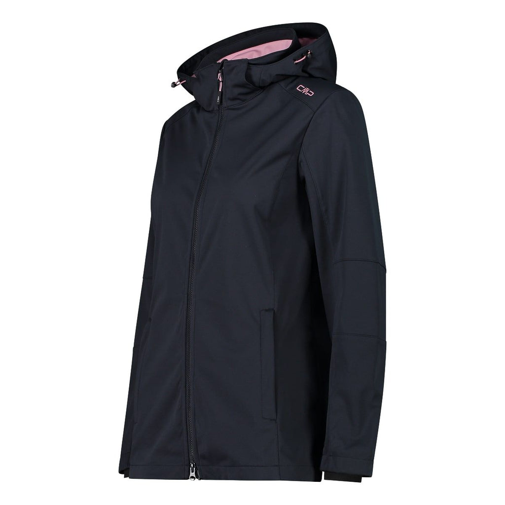 CMP Damen Softshelljacke Women Jacket Zip Hood 39A5096 antracite-fard