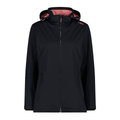 CMP Damen Light Softshelljacke in Anthrazit mit Kapuze – Frontansicht
