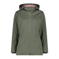 Damen Softshelljacke in salvia mit Reißverschluss und Kapuze
