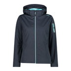 CMP Damen Softshelljacke Zip Hoodie Jacke 39A5016 titanio