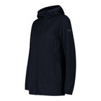 Seitenansicht elastische Damen Softshell-Jacke mit Taschen