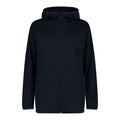 Vorderansicht Damen Softshell-Jacke mit Wattierung und Kapuze