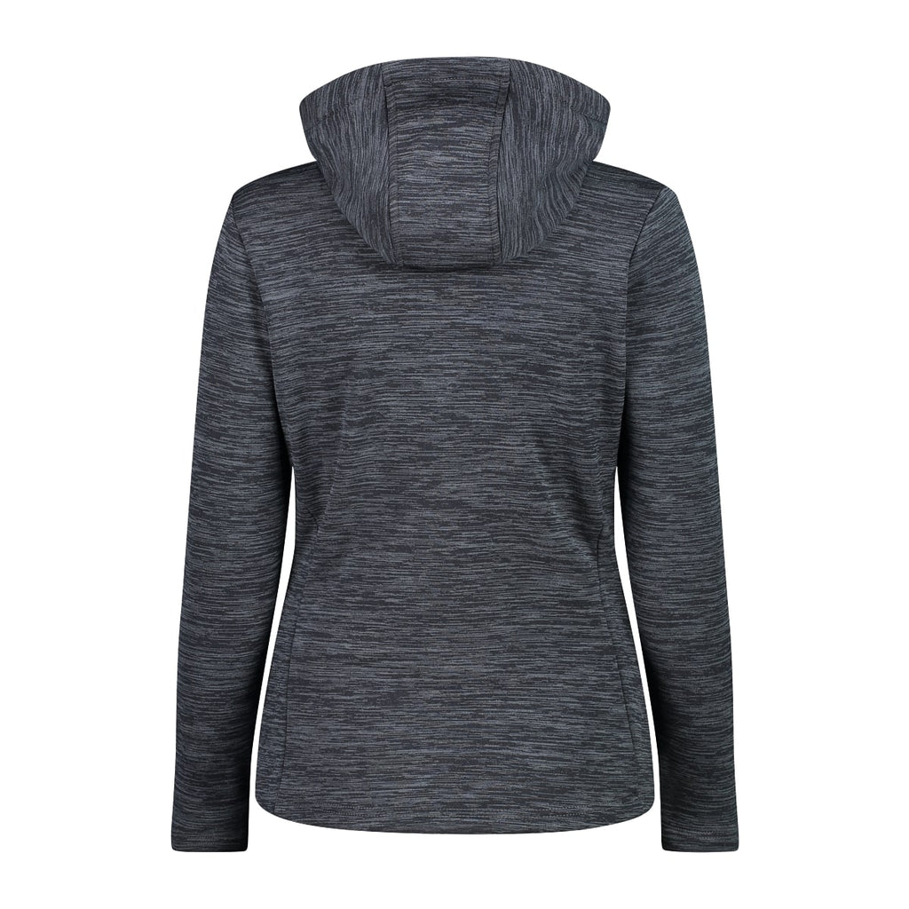 CMP Damen Stretch-Performance Kapuzenfleece 30E9676 titanio-acqua