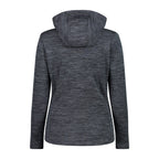 CMP Damen Stretch-Performance Kapuzenfleece 30E9676 titanio-acqua