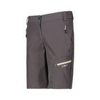 Seitenansicht elastische Damen Bermuda mit Beintasche Terra
