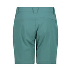 Rückansicht der wandelbaren Damenhose mit Reißverschluss-Gesäßtasche und komfortabler Passform