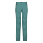 Funktionale Damen-Trekkinghose mit Zip-off-Funktion oberhalb des Knies und elastischem Bund