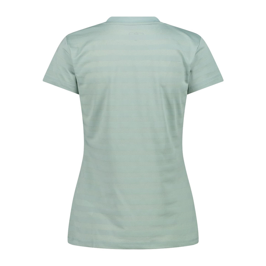 Rückansicht des atmungsaktiven Damen T-Shirts jade