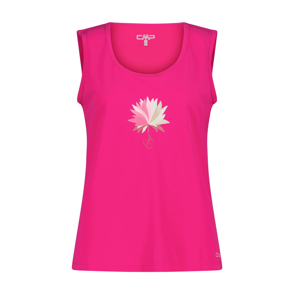 Vorderansicht Damen Tanktop mit Print Festival