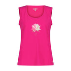 Vorderansicht Damen Tanktop mit Print Festival