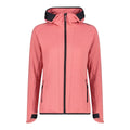 Damen GridTech Fleecejacke mit Kapuze in Orchidea, Frontansicht mit Reißverschluss