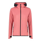 Damen GridTech Fleecejacke mit Kapuze in Orchidea, Frontansicht mit Reißverschluss