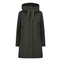 Vorderansicht Damen Mantel Fix Hood Forest mit Kapuze
