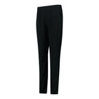 Seitenansicht schwarze Damen Fleecehose mit Kordelzug
