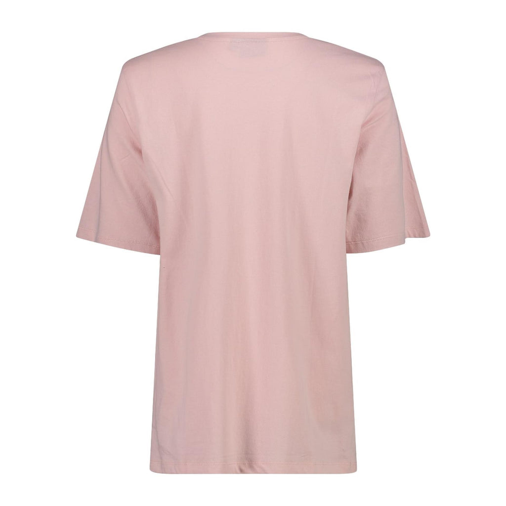 Rückseite des Jersey-T-Shirts für Damen in dusty rose
