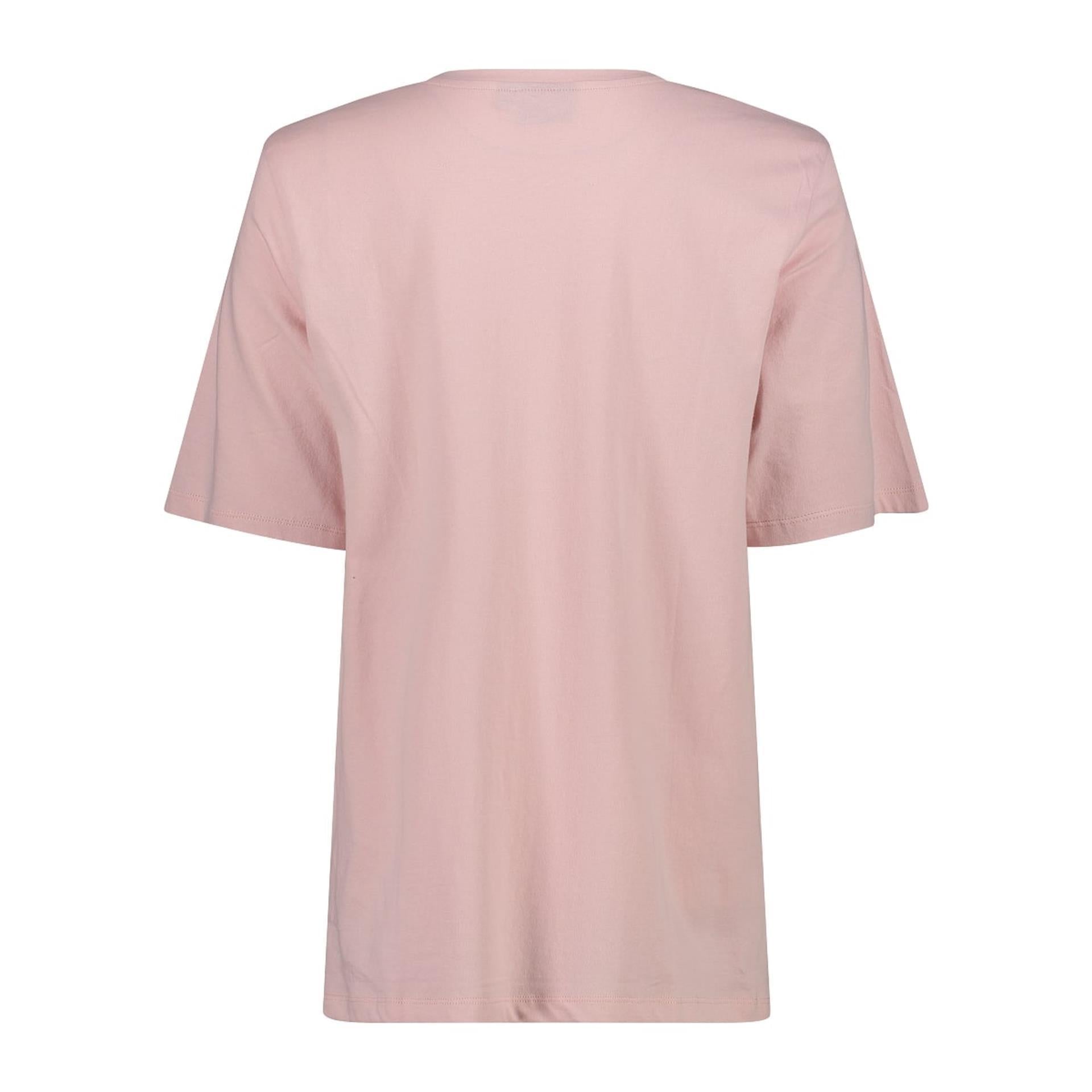 Rückseite des Jersey-T-Shirts für Damen in dusty rose