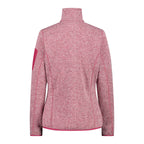 CMP Damen knitted melange Fleecejacke 3H14746 fucsia-bianco
