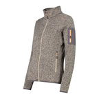 Profilansicht der KnitTech® Fleecejacke mit Reißverschlusstasche am Ärmel