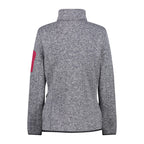 CMP Damen knitted melange Fleecejacke 3H14746 titanio-bianco-fucsia