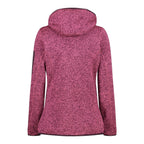 CMP Damen knitted melange Zip Hoodie Jacke 3H19826 pink fluo-plum