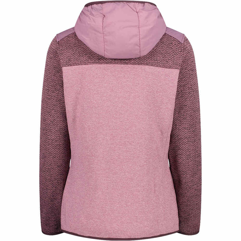 CMP Damenjacke Women Fleece Jacket Fix Hood 33H5406 fard