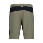 Rückansicht Herren Bermuda Stretch Outdoor mit Gesäßtasche Sage
