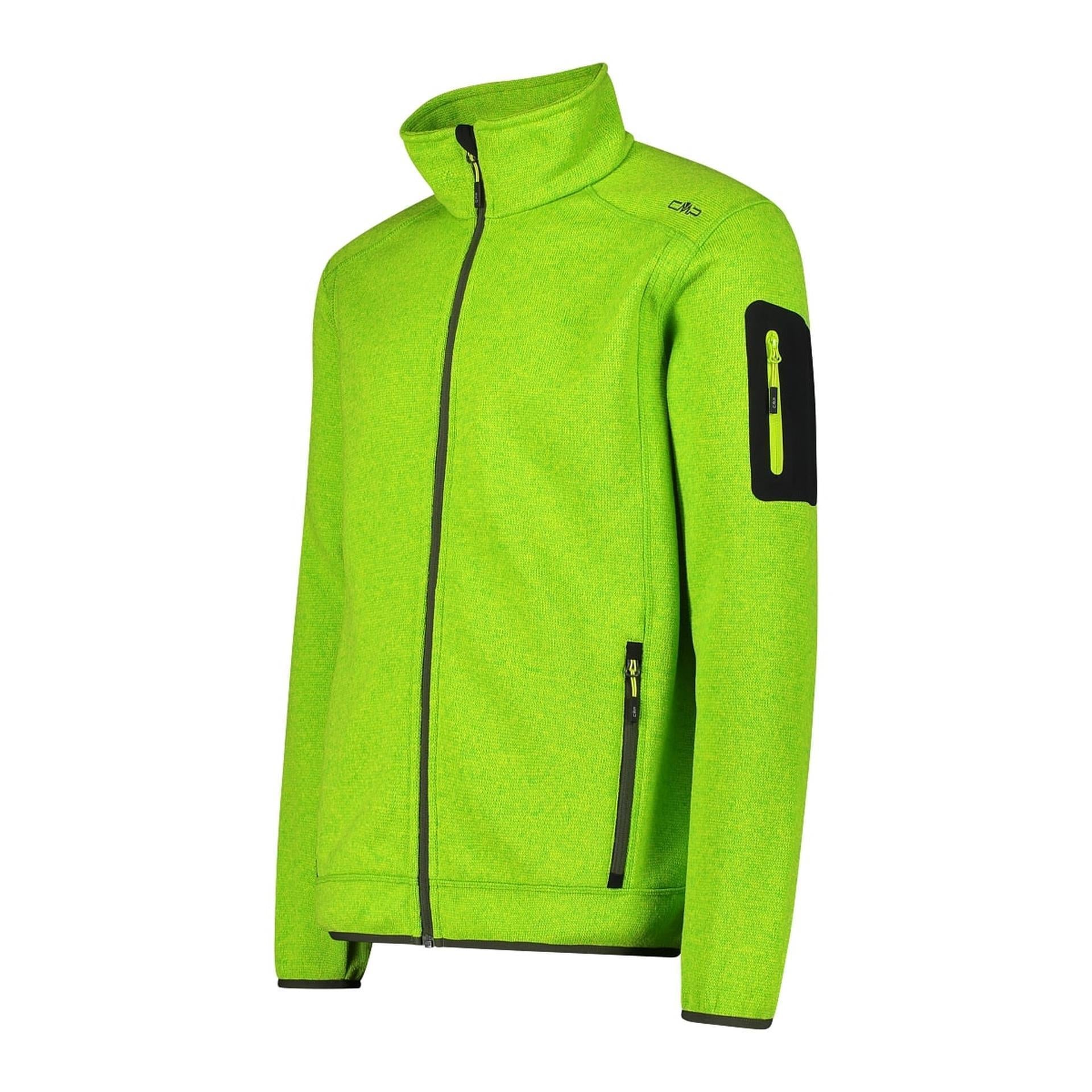 Outdoor Fleecejacke für Herren – Seitenansicht in acido-oil green