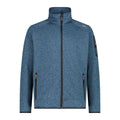 Vorderansicht der CMP Knit-Tech Herren Fleecejacke in hydro-bluesteel