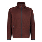 CMP Knit-Tech Herren-Fleecejacke in rust-antracite mit Reißverschluss