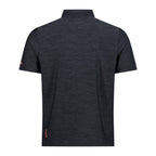 Rückansicht Herren Poloshirt Melange-Stretch mit Kragen