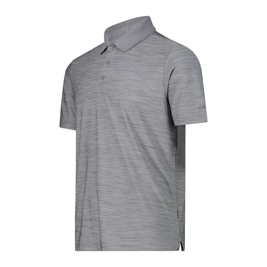 Seitliche Ansicht vom atmungsaktiven Stretch-Poloshirt in grafite